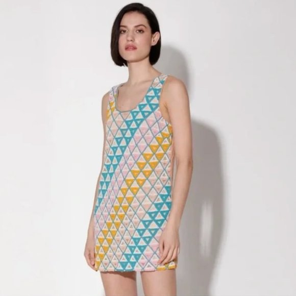 Walter Baker Colbie beaded mini dress in Vera Cruz geo pattern